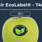 Sinclair Ecolabel fruit label on an apple