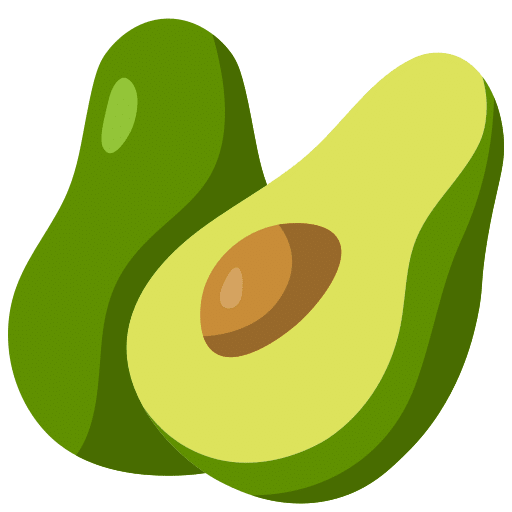 sustainable avocado packaging compostable recyclable recycled content illustration cut in half