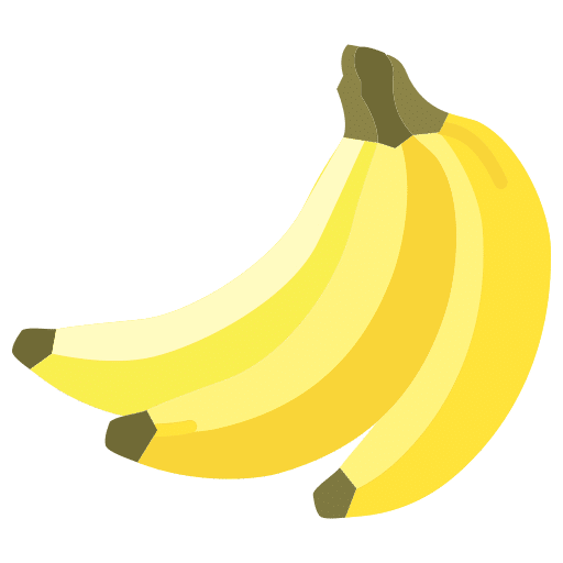 sustainable australian banana packaging icon with three yellow bananas