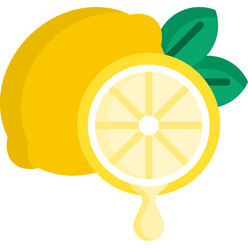 australian sustainable citrus packaging icon with lemon and lemon slice