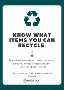 Naturpac Poster - Know Your Recycling