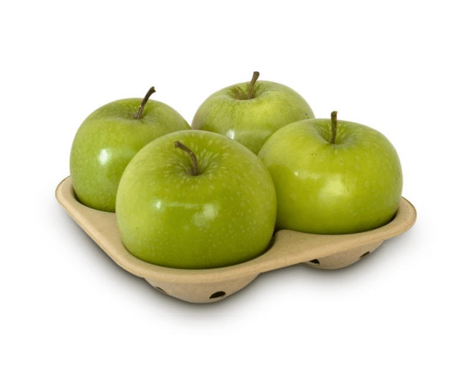 Earthcycle palm fibre trays sustainable apple packaging fresh produce compostable packaging