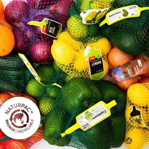 Naturpac Netpack Polyethylene Netting Sustainable Packaging on limes, lemons and oranges